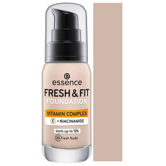 Essence Fresh & Fit flüssiges Make-up mit Vitaminkomplex 20 Fresh Nude 30 ml