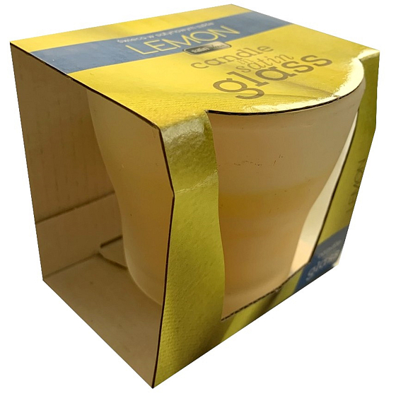 Admit Satin Glass Lemon - Zitronenduftkerze im Glas 75 g
