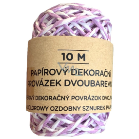 Albi Dekorative Schnur zweifarbig Lila und Weiß 10 m