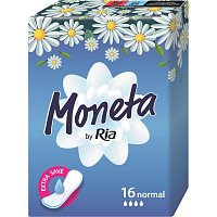 Moneta Normal klassische Damenbinden ohne Flügel, 16 Stk