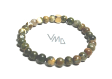 Ryolit Armband elastisch Naturstein, Kugel 6 mm / 16-17 cm, Stein der klaren Bewusstsein