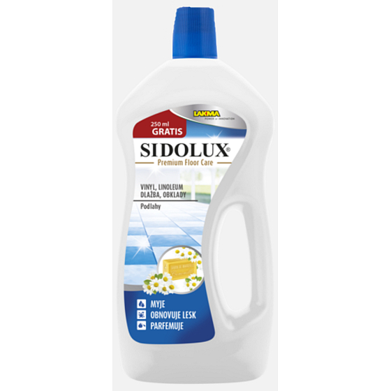 Sidolux Premium Bodenpflege Kamille zur Reinigung von Vinyl, Linoleum, Fliesen und Platten 1 l