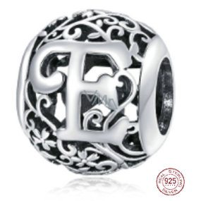 Sterling Silber 925 Magic Alphabet Buchstabe E mit Blumen, Perle für Armband Sterling Silber 925 Magic Alphabet Buchstabe E mit Blumen, Perle für Armband