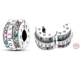 Charme Sterling Silber 925 Forever farbigen Zirkonia, Stopper, Clip Perle auf Liebe Armband