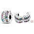 Charme Sterling Silber 925 Forever farbigen Zirkonia, Stopper, Clip Perle auf Liebe Armband