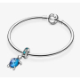 Sterling Silber 925 Meeresschildkröte Muranoglas-Anhänger Armband Tier