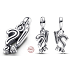 Charms Sterling Silber 925 Ausrufezeichen und Fragezeichen - Mini Medaillon, Armband Anhänger