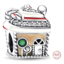 Charm Sterling Silber 925 Lebkuchenhaus, Perle für Armband Weihnachten