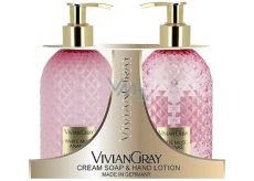 Vivian Gray White Musc Ananas Luxus-Flüssigseife mit Spender 300 ml + Luxus-Handlotion mit Spender 300 ml, Kosmetikset