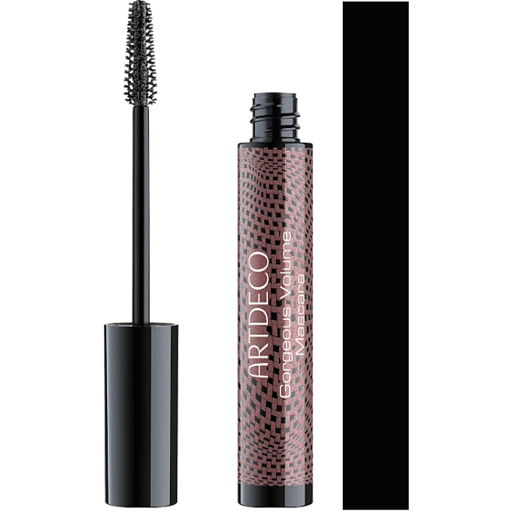 Artdeco Gorgeous Volume Mascara – objemová řasenka, odstín 1 Deep Black, 10 ml v elegantním černém balení.
