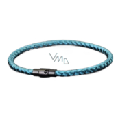 Lanový Magnetický náramek – světle modrý 18,5 cm x 4 mm, unisex