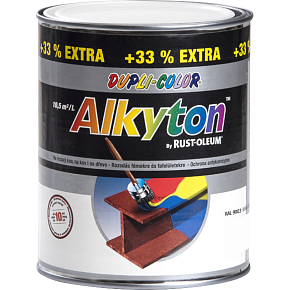 Dupli-Color Alkyton Glänzend, selbstgrundierende Rostfarbe, Ral 9003 Signalweiß, 1 l