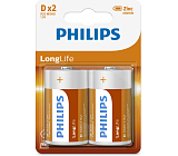 Batterien Philips Longlife 2 Stück D R20 mono 1,5V