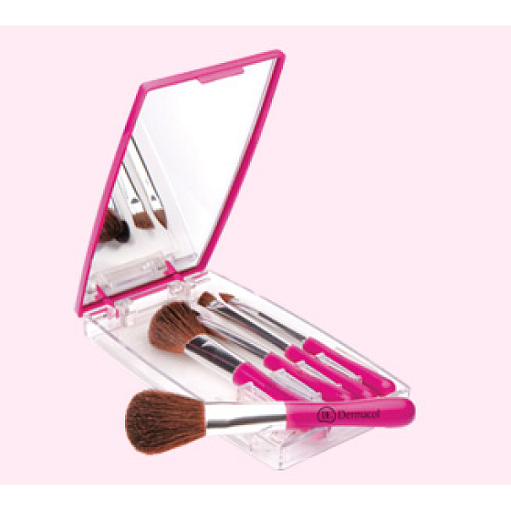 Dermacol Palette von kosmetischen Pinsel mit natürlichen Borsten 5 Stück