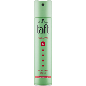 Taft Volume Mega, Haarspray mit doppeltem Push-Up-Effekt, Haltbarkeit 5, 250 ml