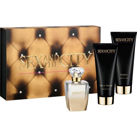Sex and The City Sex and The City parfümiertes Wasser für Frauen 100 ml + Duschgel 200 ml + Körperlotion 200 ml, Geschenkset