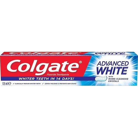 Colgate Advanced Whitening Zahnpasta mit einem Bleaching-Effekt von 125 ml