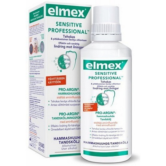 Elmex Sensitive Professional Pro-Argin Mundwasser mit Aminfluorid, alkoholfrei 400 ml