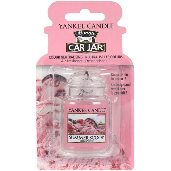 Yankee Candle Summer Scoop - Eine Kugel Sommer-Eiscreme-duftendes Autoetikett 30 g