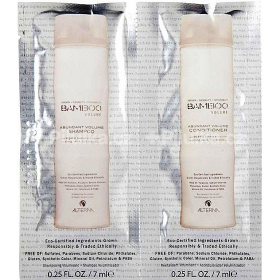 Alterna Bamboo Volume Reichhaltiges Shampoo und Conditioner-Probe für ein maximales Volumen von 2 x 7 ml
