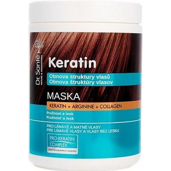 DR. Santé Keratin Haarmaske für zerbrechliches, sprödes Haar ohne Glanz 1 l