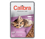 Calibra Premium Lachs in Sauce, komplettes Futter mit köstlichem Geschmack in einem Beutel für Kätzchen, Beutel 100 g