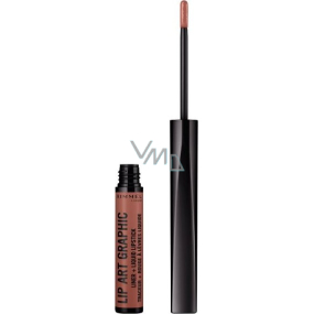 Rimmel London Lip Art Grafischer Konturstift + flüssiger Lippenstift 2in1 720 Lacey 1,8 ml