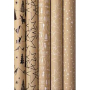 Zöwie Geschenkpapier 70 x 150 cm Weihnachten Scandi Style natürlich mit weißen Sternen