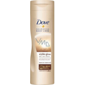 Dove Nourishing Visible Glow Self-Tan Lotion Selbstbräunungs-Körperlotion für mittel-dunkle Haut 250 ml
