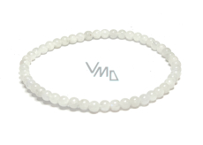 Mondstein weiß Armband elastisch Naturstein, Kugel 4 mm / 16-17 cm, Stein des Schicksals