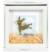 Albi Fotorahmen für Geld 2in1 Esel 23 x 23 x 5,5 cm