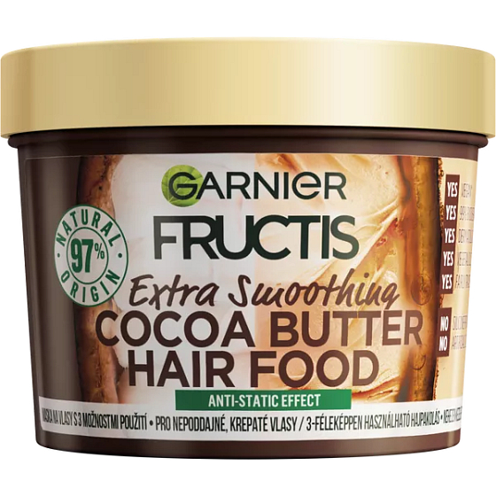 Garnier Fructis Cocoa Butter Hair Food Mask für widerspenstiges und krauses Haar 400 ml