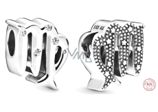 Charm Sterling Silber 925 Sternzeichen Sparkling Virgo, Perle für Armband