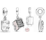 Charm Sterling Silber 925 Kofferöffnung, Reise-Armband-Anhänger
