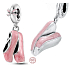 Charme Sterling Silber 925 Chic Stil - rosa Ballerinas - Ballett, Anhänger für Armband Interessen