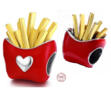 Charm Sterling Silber 925 Pommes, Perle für Armband, Essen und Trinken