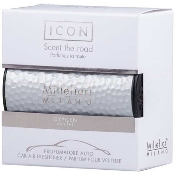 Millefiori Milano Icon Oxygen Silver Autoduft Metal Shades Duft für bis zu 2 Monate 47 g