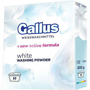 Gallus Waschpulver White, 10 Anwendungen, 600g