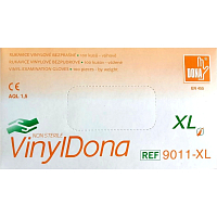 Vulkan DonaVinyl Einweg-Vinylhandschuhe puderfrei, Größe XL, 100 Stück