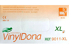 Vulkan DonaVinyl Einweg-Vinylhandschuhe puderfrei, Größe XL, 100 Stück