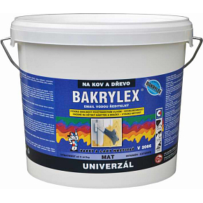 Bakrylex Universal matt V2066 Farbe für Holz und Metall 0100 weiß, 5 kg