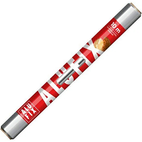 Alufix extra starker Aluminiumfolie Stärke 15 µ, Breite 30 cm, Rollengröße 10 m