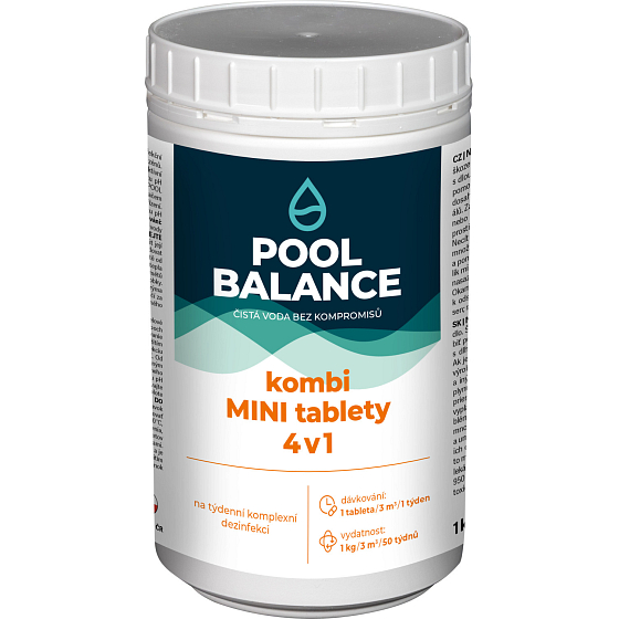 POOL Schwimmbadchemie Kombi-Tabletten 4in1 mini 1 kg