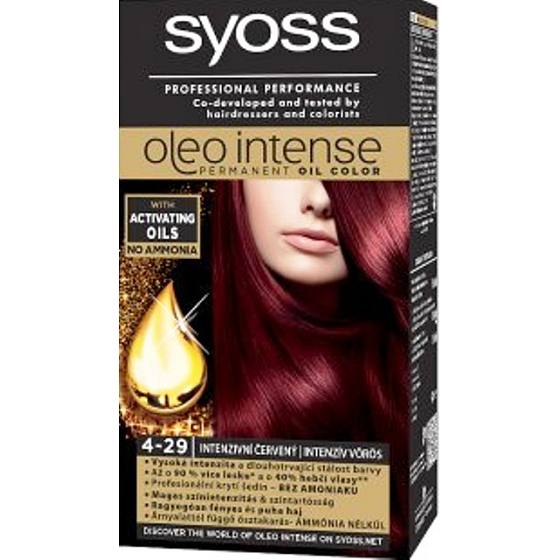 Syoss Oleo Intense Color Ammoniumfreie Haarfarbe 4-29 Intense Red