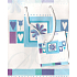 Nekupto Geschenk Papiertüte 14 x 11 x 6,5 cm Blau-Weiß, 087 KAS