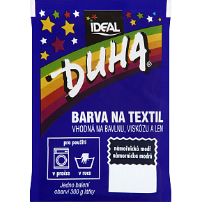 Ideal Duha marineblau, Textilfarbe für Baumwolle, Viskose und Leinen, für 300 g Stoff, 15 g Ideal Duha marineblau, Textilfarbe für Baumwolle, Viskose und Leinen, für 300 g Stoff, 15 g