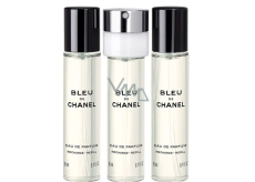 Chanel Bleu de Chanel parfümiertes Wasser für Männer 3 x 20 ml Nachfüllung