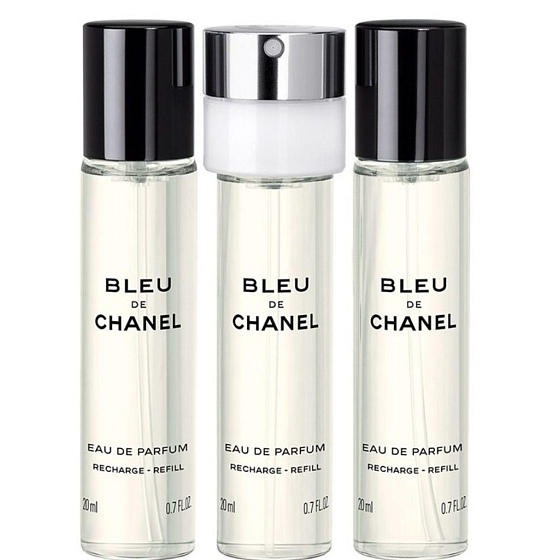 Chanel Bleu de Chanel parfümiertes Wasser für Männer 3 x 20 ml Nachfüllung