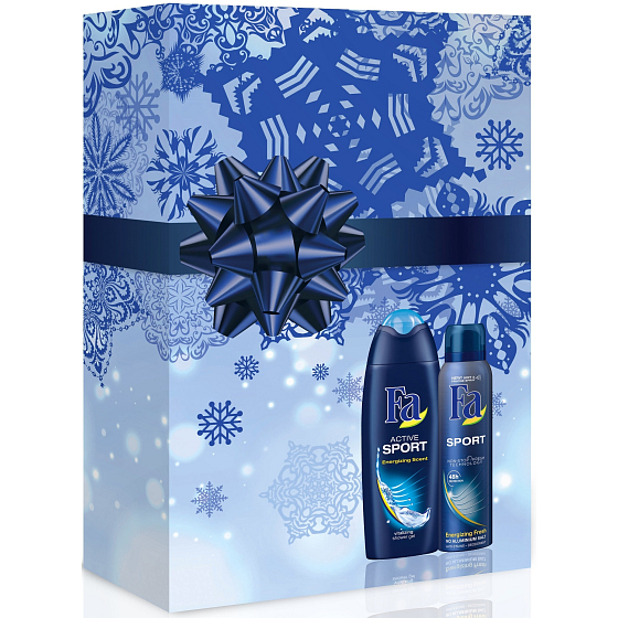 Fa Men Active Sport Duschgel 250 ml + Men Sport Energizing Frisches Deodorant-Spray für Männer 150 ml, Kosmetikset