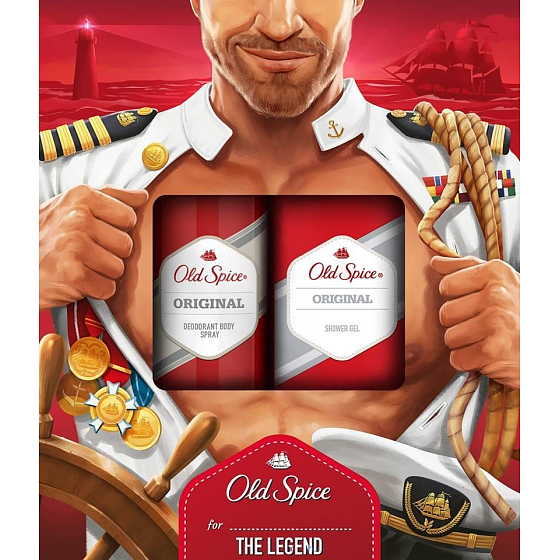 Old Spice Original Duschgel 250 ml + Deospray 150 ml, Kosmetikset für Herren